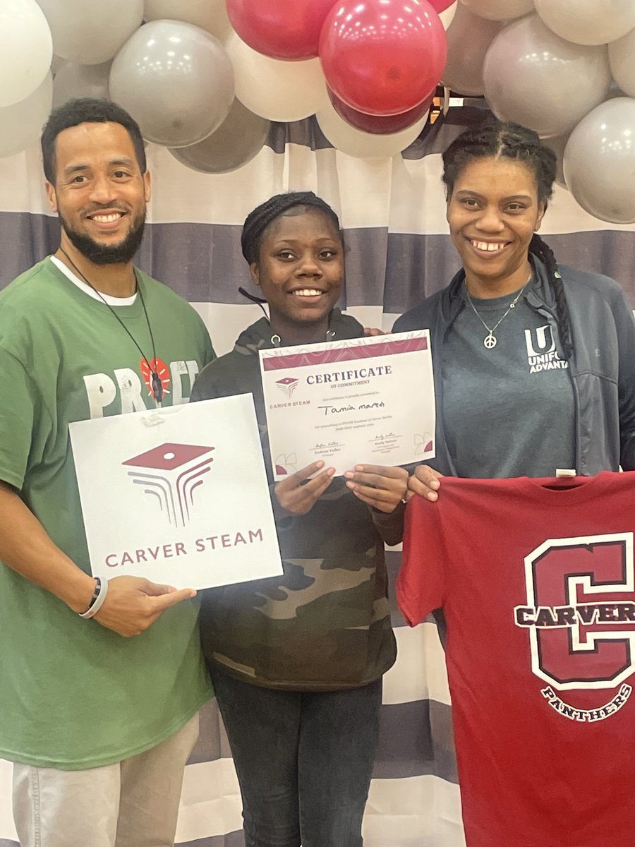 Rising 9th graders are choosing Carver STEAM! Recently, @carverpbsa held a signing ceremony for @APSPrice 8th graders to celebrate their transition to high school. Enroll: ow.ly/jXku50OkvzX

#choosecarverSTEAM #choosepurpose