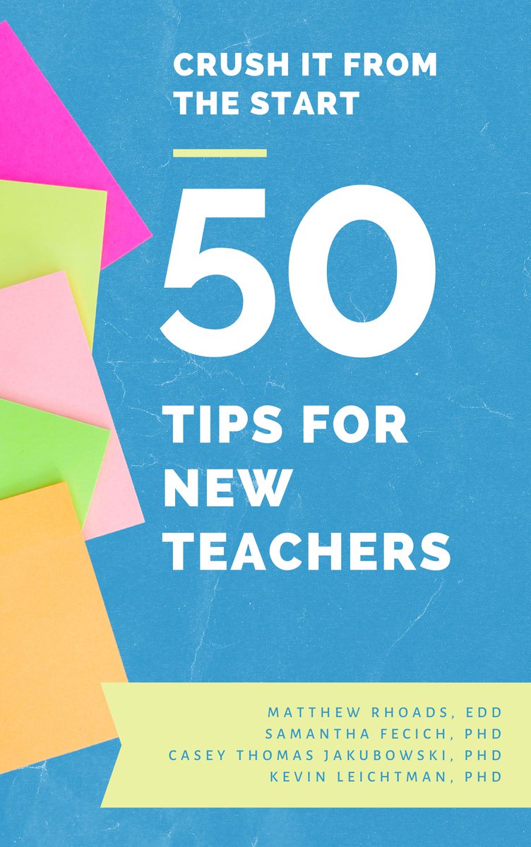 For schools and districts, now is the time to prepare to support new teachers you are hiring now for NEXT YEAR as they enter into your organizations. 

Check out 50teachertips.com and review our book as it's designed to support new teacher induction, coaching, and