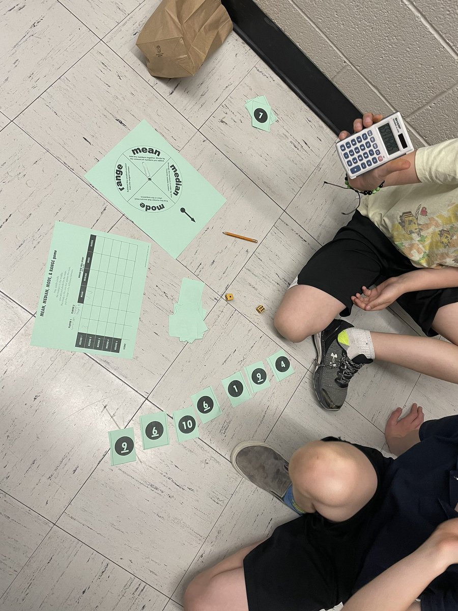 VicMartin33's tweet photo. Today’s math game involves finding the mean, median, mode, and range of a set of numbers! #mathgamefriday @HolyFamilyWdstk https://t.co/iPTgH7BQpR