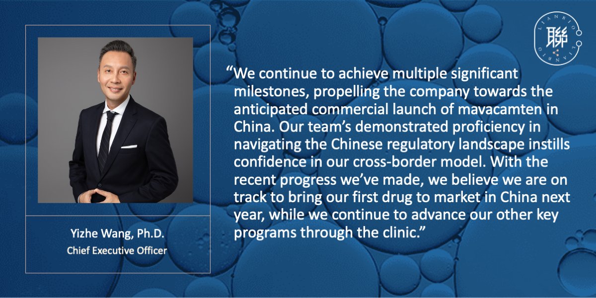 This week we announced our Q1 2023 financial result and shared recent corporate updates including key anticipated milestones. bit.ly/3W5EqMb $LIAN