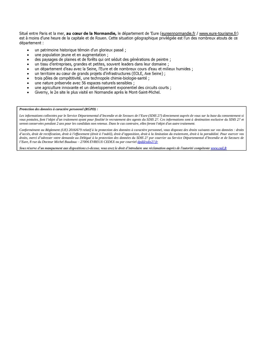 sdis27's tweet photo. #recrutement Rejoignez-nous !  on cherche 1 chef de projet pour la cellule Projet Plateforme 15/18/112 du cadre d’emplois des Capitaine, commandant ou lieutenant-colonel de #SPP par voie de mutation interne ou externe, ou détachement
👉candidature@sdis27.fr https://t.co/LmWX7qTGMX