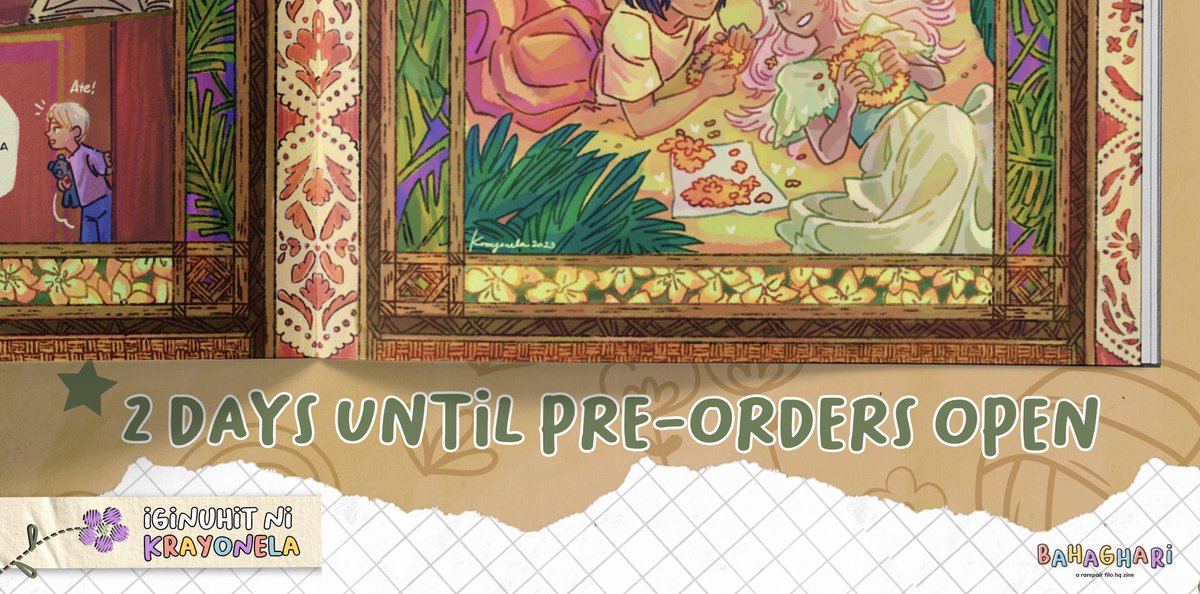 hqrarefilozine's tweet photo. 2 DAYS BAGO ANG PRE-ORDER PERIOD 🌈

Here's a teaser of @krynl_'s art in Bahaghari✨

Their colorful and unique artworks are sure to make you feel warm and fuzzy! Can you feel our kilig from this preview alone? https://t.co/duej7wF7az