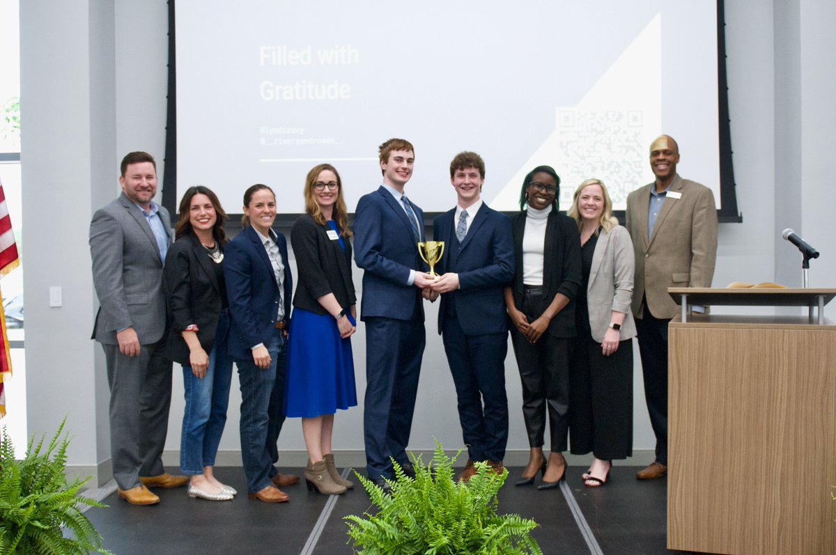 And in first place, Thomas Kettles and Ty Shoffner came up with the idea for FoodSavvy, a hands-free inventory management system for commercial pantries that maximizes profits and minimizes food waste via weight-sensing shelving combined with an ERP system! 

8/9