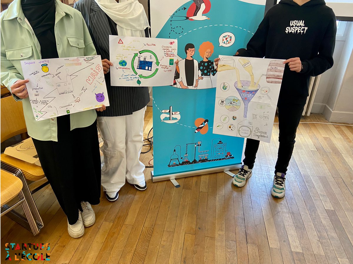 Sur cette journée, les 1re spécialisation SVT et SES ont rencontre Juan, COO de Yeasty 🍺ils ont travaillé sur des posters sketchnotes pour illustrer la réponse à la problématique autour du développement économique et de la responsabilité en matière environnementale de la startup