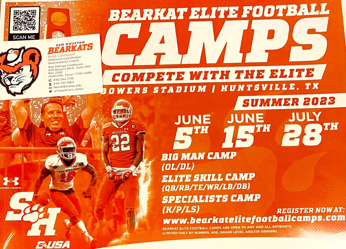 Thanks for stopping by! @CoachCorn_SHSU
<a href="/dwoodard10/">David Woodard</a> <a href="/dsowders11/">Dustin Sowders</a>