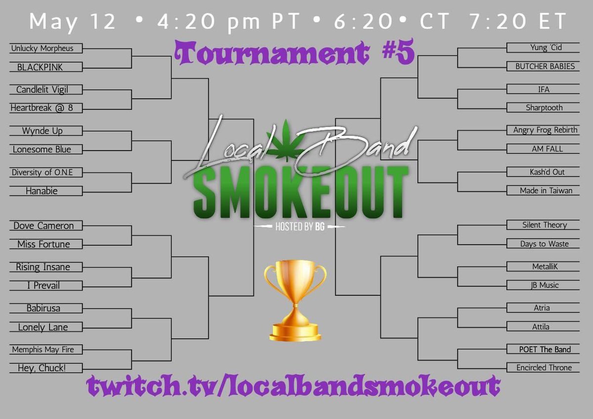 LocalBandBG's tweet photo. Tournament day! Good luck to all the artists involved! https://t.co/Ua6ihFfzua https://t.co/80ftQaXmpo