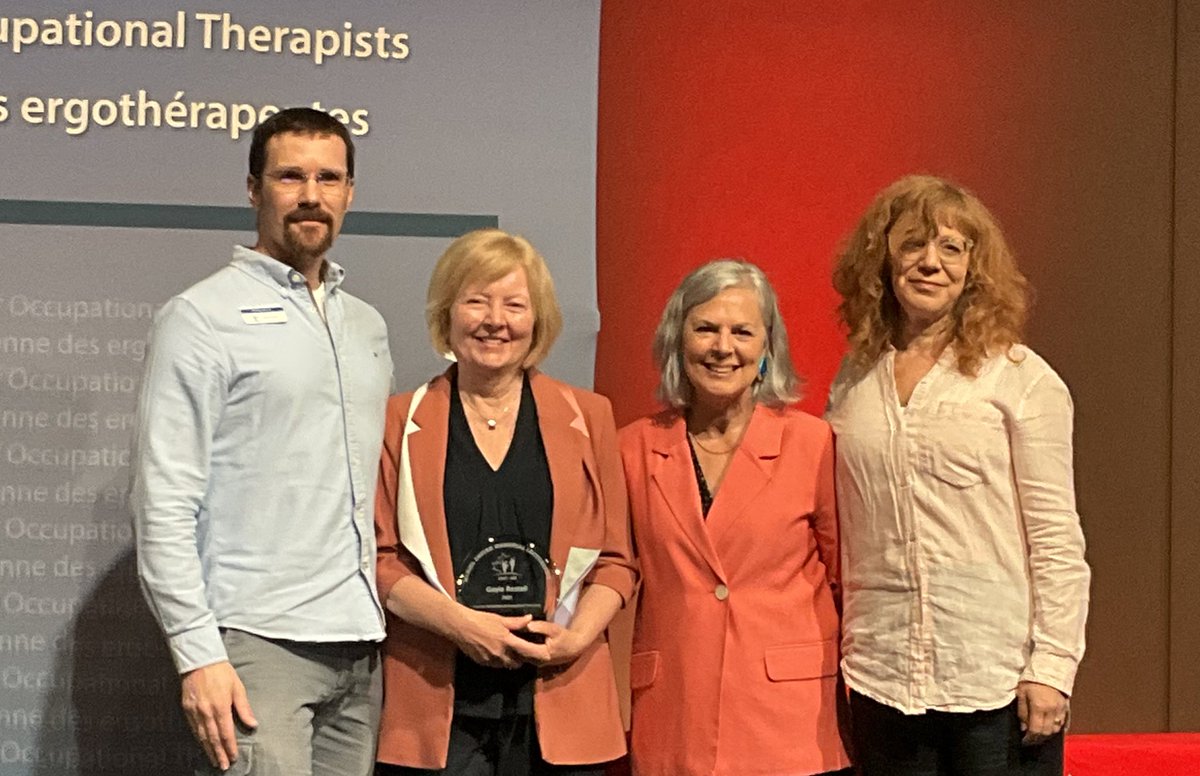So pleased to see (drumroll) Gayle Restall announced as recipient of Muriel Driver Memorial Award #CAOT2023

Looking forward to her lecture next year in Halifax #CAOT2024 It will be thought provoking and amazing. (No pressure!)

<a href="/CAOT_ACE/">CAOT_ACE</a>