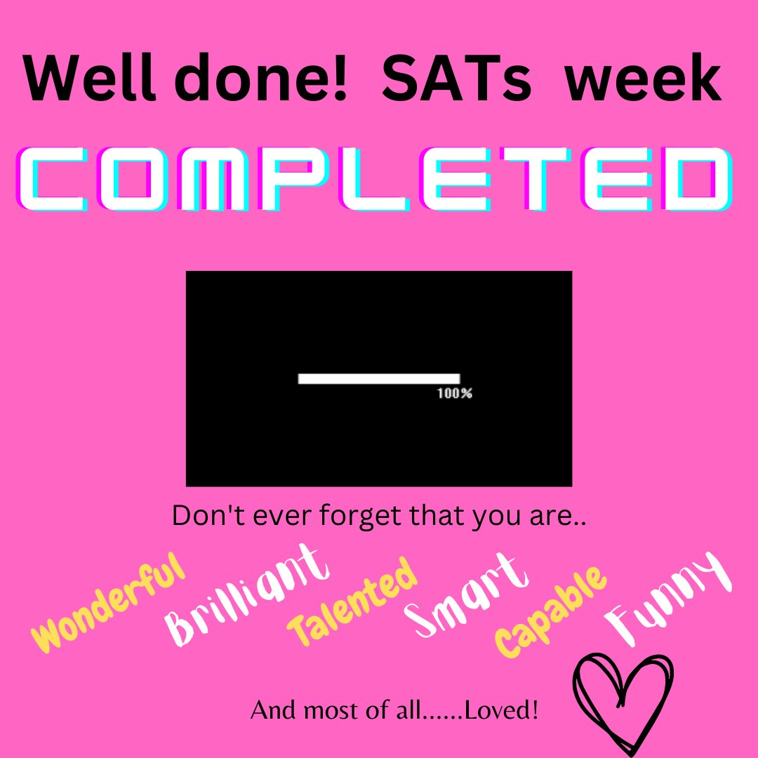 Well done to everyone who has been doing SATs this week 👏👏👏 Now time to relax. <a href="/TraffordLCO/">Trafford Local Care Organisation</a> <a href="/TraffCcnt/">Trafford Children's Community Nursing Team</a> <a href="/TraffSchNurses/">Trafford School Nurses</a> #SATsweek #SATsweek2023