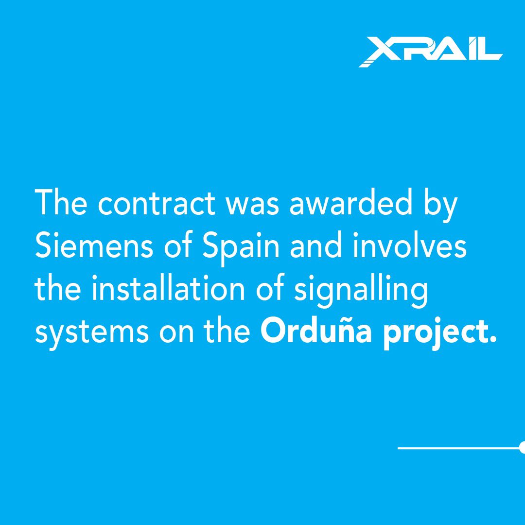 XrailGroup's tweet photo. 📢 We are delighted to announce that we have won our first Signalling Installation Contract on Mainland Europe.

The contract has been awarded by Siemens of Spain. 

Discover more below ⬇️

#XRAILGroup #Siemens #Signalling #newcontract  

@railindustry 
@railforum_uk 
@RailDaily https://t.co/P0prTmV1Gc