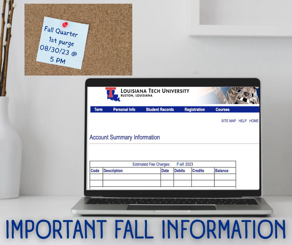 As students begin registering for the fall quarter this week, please note that any scholarships or federal aid that you have accepted will not estimate to your B.O.S.S. Account Summary until closer to the beginning of the fall quarter.