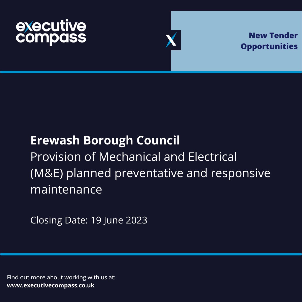 ExecCompass's tweet photo. π Head to our website to see the start of this week's #ContractNotices.
π https://t.co/s4CSG1e06b
#TenderWriting #BidWriting #Procurement https://t.co/z3oRkbClO9