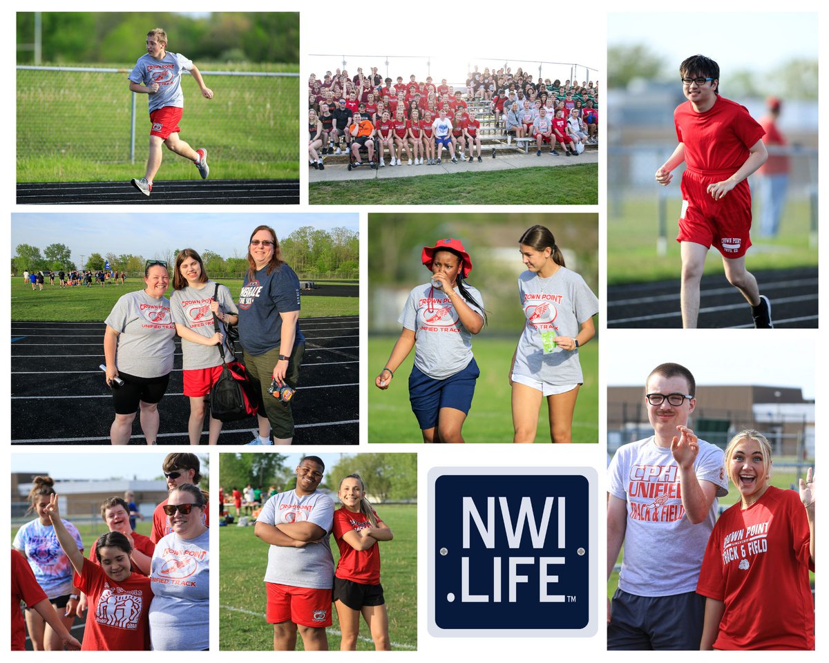 NWIndianaLife's tweet photo. Crown Point High School Unified Track put their speed and strength to the test at Michigan City yesterday!

See more pictures from the meet here: https://t.co/m6ZljYq3Nt

@school_crown @CPHSSports https://t.co/Th6KxXjcbB