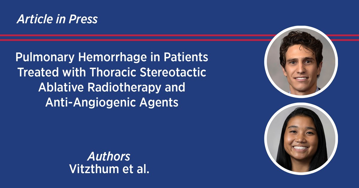 This cohort study shows that severe pulmonary hemorrhage occurs more frequently in patients treated with both #SABR and #VEGFi over either therapy alone. Rates of high-grade hemorrhage were low in patients without SABR to ultra-central tumors. bit.ly/3O5HeXQ #LCSM