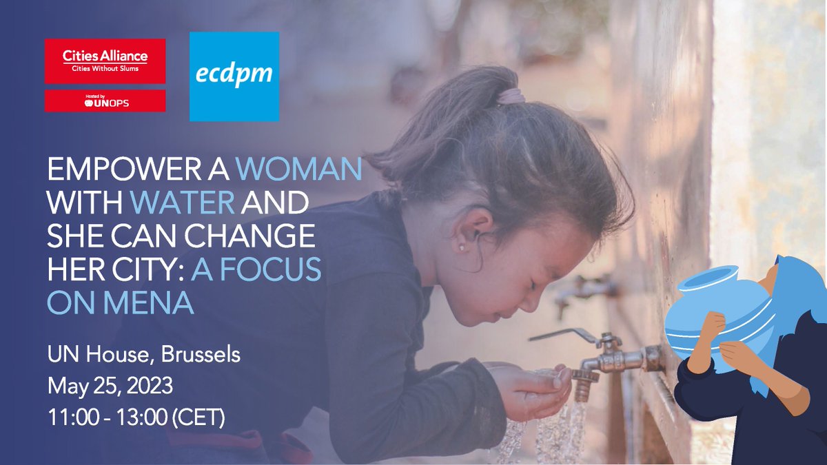ECDPM π π (@ecdpm) on Twitter photo π Empower a woman with water and she can change her city - A focus on MENA
ποΈ25 May
Join ECDPM and <a href="/CitiesAlliance/">Cities Alliance</a> for a workshop on the gender-specific challenges related to water scarcity and access π§πͺ£
For more information and registration πbit.ly/426LFW4 π Empower a woman with water and she can change her city - A focus on MENA
ποΈ25 May
Join ECDPM and <a href="/CitiesAlliance/">Cities Alliance</a> for a workshop on the gender-specific challenges related to water scarcity and access π§πͺ£
For more information and registration πbit.ly/426LFW4