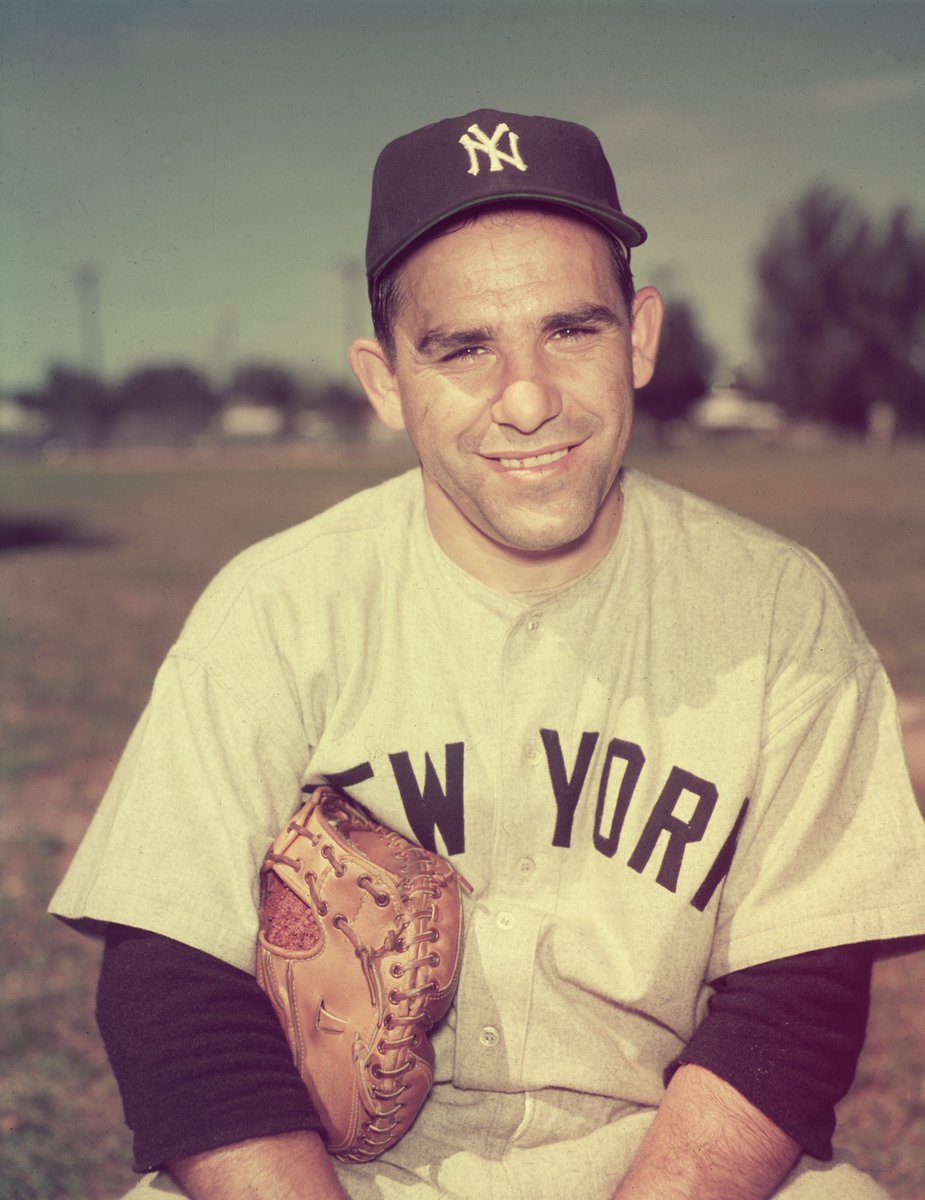 MLB's tweet photo. 18-time All-Star
10-time World Series champion
3-time MVP
Hall of Famer

Thinking of Yogi Berra today, who was born on this day in 1925. https://t.co/PzhZUQ5mSE