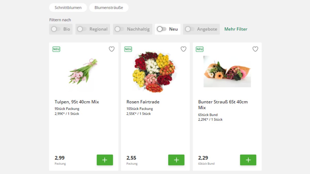 Bunte Blümchen. Frisch gebracht. 💐

Schon entdeckt? In unserem Online-Shop findet Ihr jetzt auch frische Schnittblumen und Blumensträuße und könnt sie Euch mit Eurem Wocheneinkauf bequem nach Hause liefern lassen. 🚛🌷🌹

👉 bit.ly/44MDf8i

#bringmeister