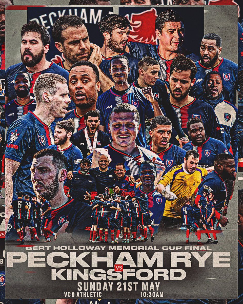 Peckham Rye F.C (@peckhamryefc) on Twitter photo Sunday 21st May 10:30 Ko the Rye take on <a href="/Kingsford_FC/">Kingsford FC</a> in the Bert Holloway memorial cup final this will be a battle <a href="/SELKGrassroots/">SELK Grassroots</a> <a href="/WESFA_Football/">W.E.S.F.A.</a> <a href="/TheGrassrootGFX/">The Grassroot Graphics</a> <a href="/Kheartsmedia/">KING OF HEARTS</a>
#RyeorDie #Underdogs #grassroots Sunday 21st May 10:30 Ko the Rye take on <a href="/Kingsford_FC/">Kingsford FC</a> in the Bert Holloway memorial cup final this will be a battle <a href="/SELKGrassroots/">SELK Grassroots</a> <a href="/WESFA_Football/">W.E.S.F.A.</a> <a href="/TheGrassrootGFX/">The Grassroot Graphics</a> <a href="/Kheartsmedia/">KING OF HEARTS</a>
#RyeorDie #Underdogs #grassroots