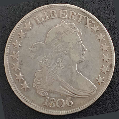 AllNations1949's tweet photo. U.S.A. VF20 1806 Draped Bust Silver Half Dollar, die crack US$700 Lot 214 in our auction Saturday 13th May 2023 #50cSilver #SilverHalfDollar #USACoins
https://t.co/Ue5DqYghaQ https://t.co/qzsbAWpHfN