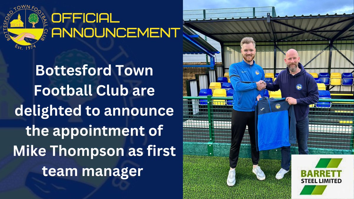 🚨 OFFICIAL ANNOUNCEMENT🚨

We are delighted to announce the appointment of Mike Thompson as first team manager. 🔵🟡 

#UTP