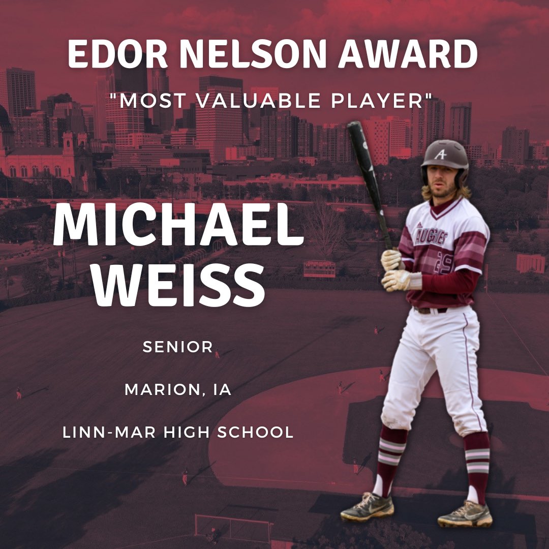 The Edor Nelson Award for Most Valuable Player goes to - Michael Weiss!

Gave his best effort on the field at all times. The Senior played a huge role for the Auggies! Congrats, Michael!

#FDSA #Convocation 🦅