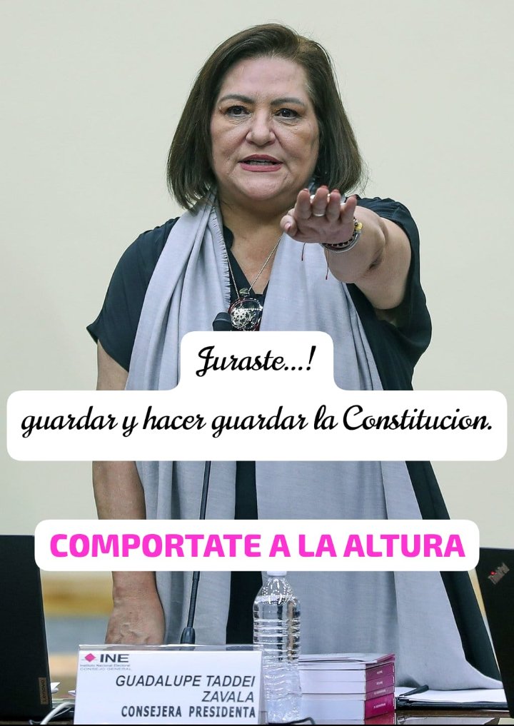 BocattoTessa's tweet photo. @bereaguilarv De ser cierto @INEMexico Los ciudadanos estamos vigilantes de abusos de autoridad e imposiciones arbitrarias de esta mujer Guadalupe Taddei. No permitiremos amenazas a los consejeros. #ElINENoSeToca https://t.co/tEYRNoO5BE