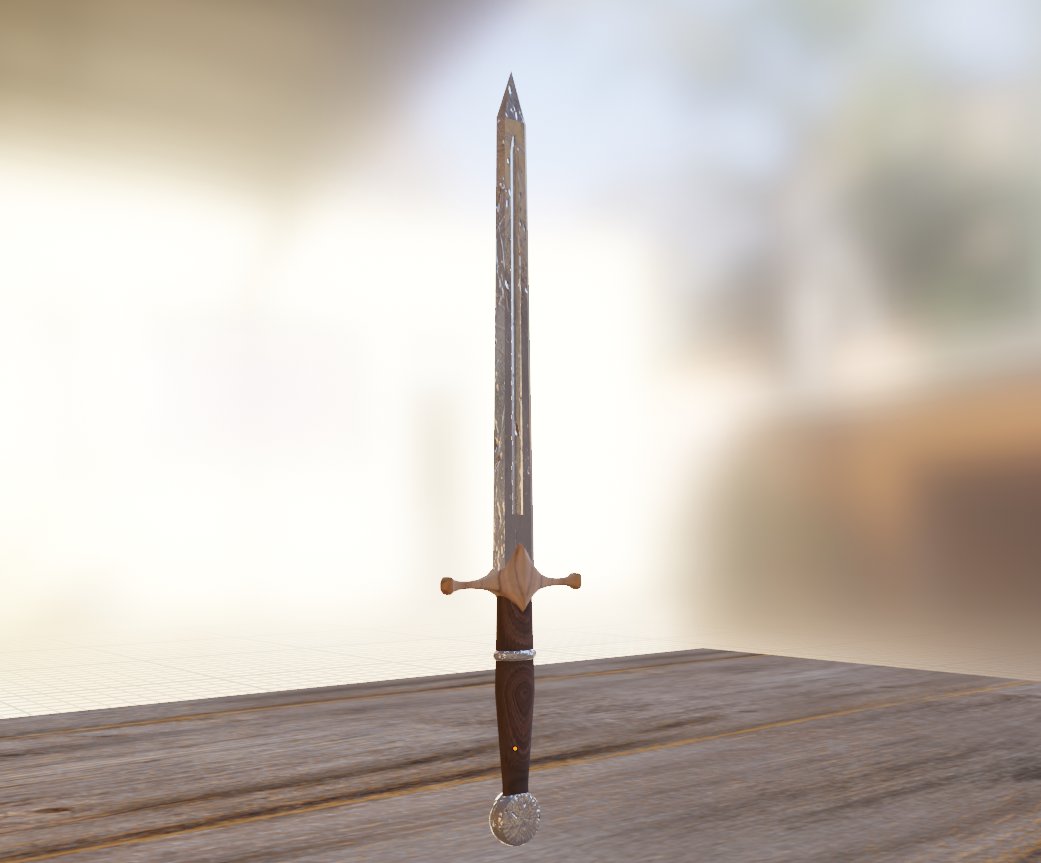 hidden_iiv's tweet photo. 3D Modeled a sword for portfolio, PBR textures. ⚔️

#Roblox #RobloxDev #3dmodeling https://t.co/T9MenjUPBX