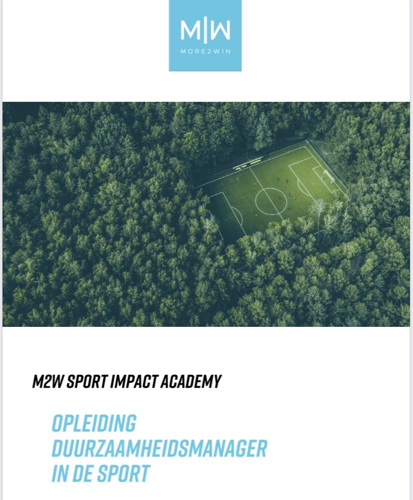 Deze week vol enthousiasme gestart met de <a href="/More2Win/">More2Win</a> opleiding “Duurzaamheidsmanager in de sport”. 

Sport en duurzaamheid; twee werelden die alles met elkaar te maken hebben. Sport heeft alles in zich om een positieve bijdrage te leveren aan een duurzamere wereld 🌍
