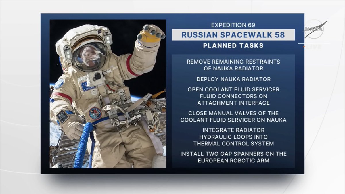 Ian_Benecken's tweet photo. The spacewalkers and the tasks of today‘s #EVA58. #ISS #Exp69 https://t.co/ZH7TchLun3