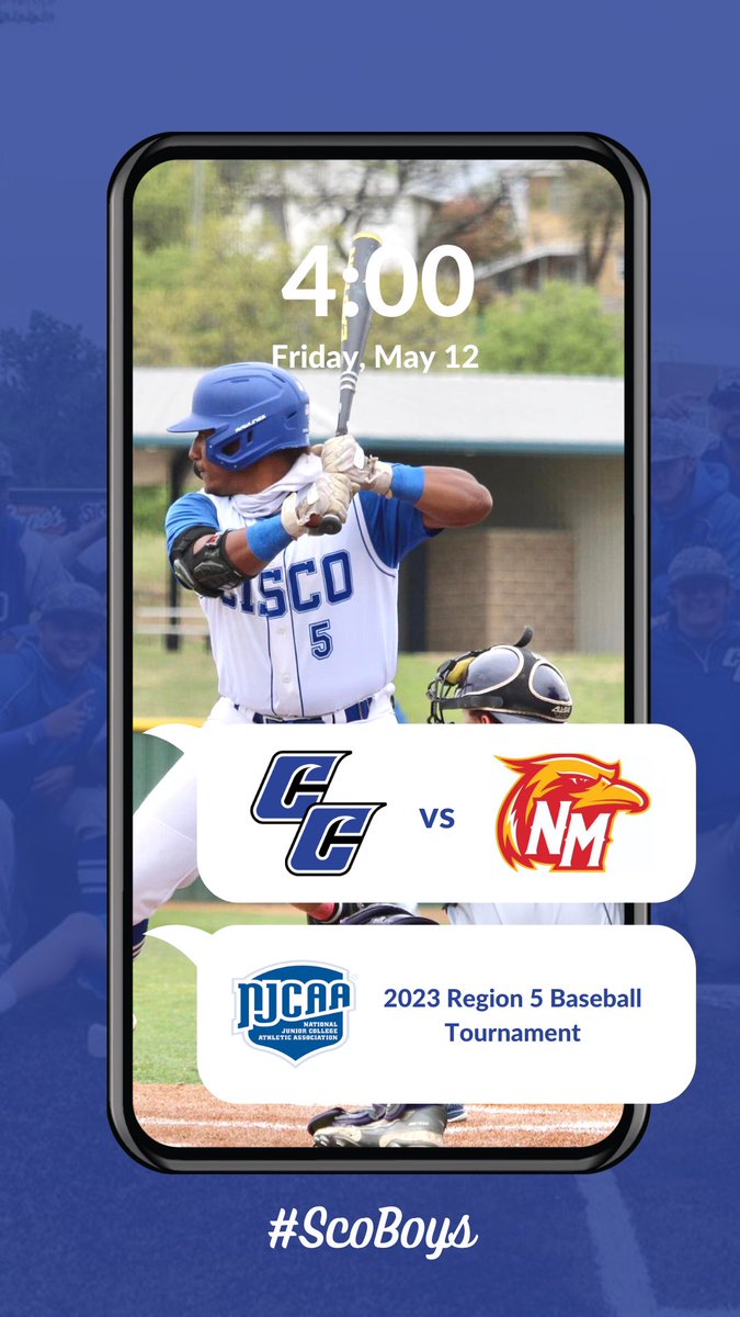CiscoBaseball1's tweet photo. GAMEDAY ‼️

The #ScoBoys will take on New Mexico Junior College at 4:00pm. 

📍Roger Williams Ballpark (Weatherford, TX) https://t.co/V9Fn8LEELe