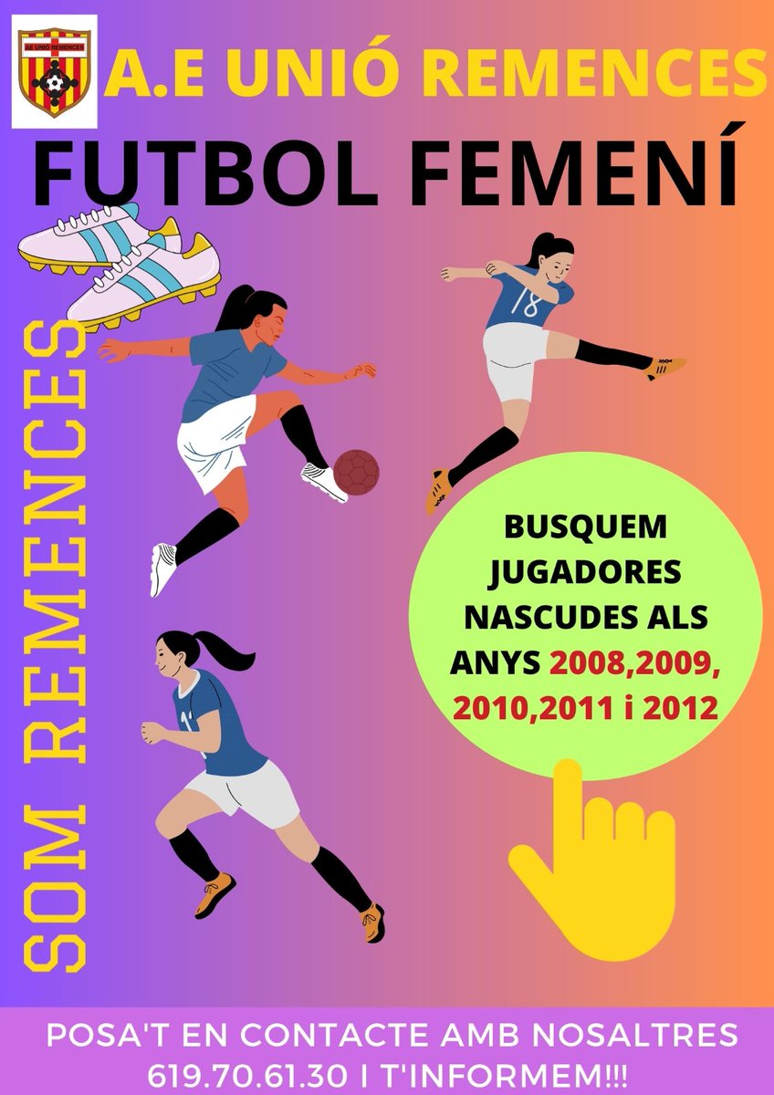 UE Remences!!! 
Portes Obertes....inscriu-te al 619706130 i vine a provar-ho!
#somRemences