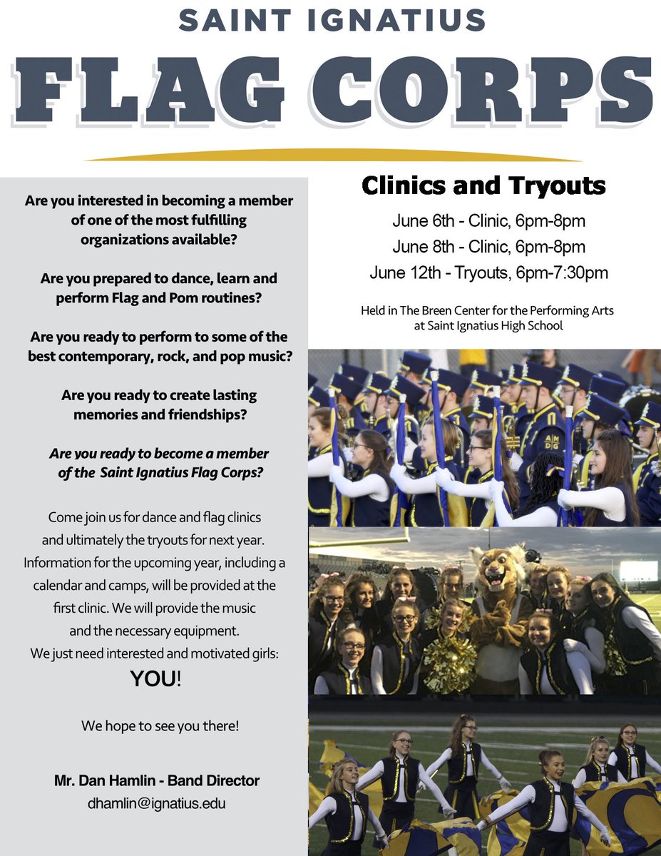 2023/2024 Flag Corps Tryout information is below! Join us on our exciting upcoming year!