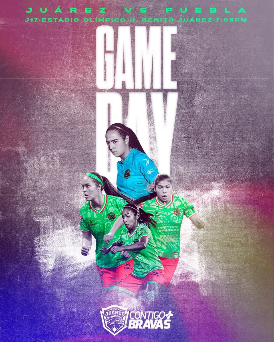 alevega1212's tweet photo. ¡Hoy la historia del fútbol femenil profesional en Juárez se reescribirá con 11 en el campo y muchos corazones Bravos 💚 latiendo por una nueva conquista! 

¡Vamos las de Juárez! ¡Vamos Bravas @FemenilFcJuarez! 

#ContigoMasBravas https://t.co/tD0bSCBjkF