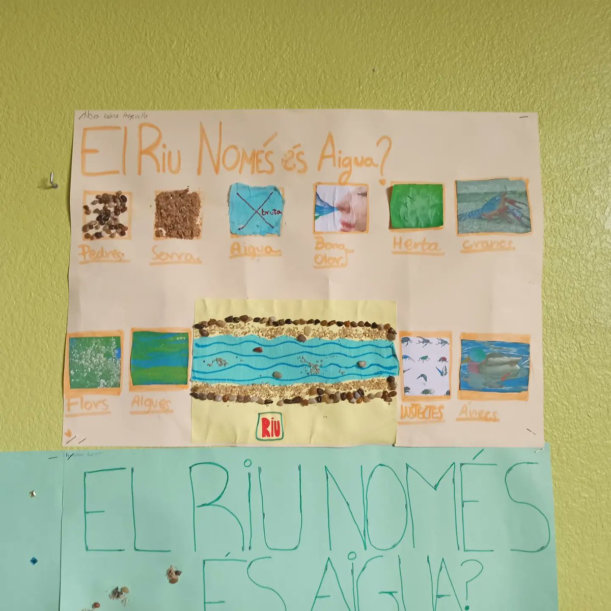 sagratcorvic's tweet photo. "El riu només és aigua? " Amb aquesta pregunta hem començat el nou projecte els de 1r d'ESO. Vam anar a observar el riu Mèdic al costat de l'escola i hem respost la pregunta de manera plàstica #escola #eso #vic #sagratcorvic #scveso #projectes #riu #meder @vic_educacio https://t.co/qt6dNdHA5d