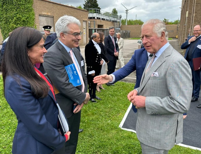 RollsRoyce's tweet photo. HM The King has broken ground on the @whittlelab’s new UK research facility which will help achieve significant developments in zero-carbon aviation technologies. Our Chief Technology Officer, @graziavittadini, was among those invited to attend the event. #netzeroflight https://t.co/13DR5w8mTo