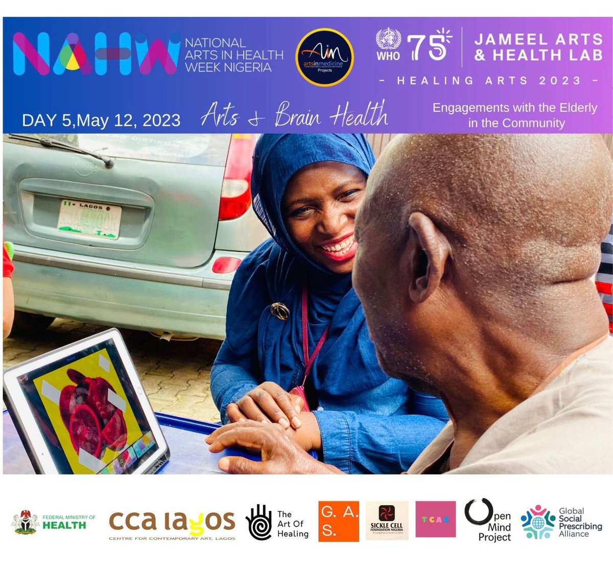 Day 5 highlights of @NahweekNg include site visits to the Yaba College of Technology Arts Department and the Home for Elderly in Yaba.

#jahl #arts #brainhealth #ArtsforAllAges #HealthForAll