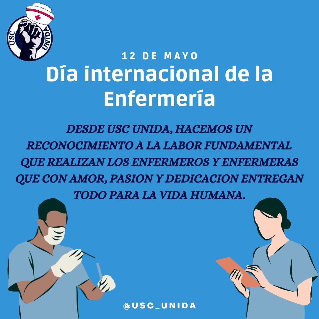 Uni_santiagoUni's tweet photo. Día Internacional de la enfermería

Desde Usc Unida, hacemos un reconocimiento a la labor que realizan los enfermeros y enfermeras que con amor, pasión y dedicación entregan todo para la vida humana💙

¡Feliz día! 

#UscUnida #Enfermeria #Usc https://t.co/ILP2DEcea4