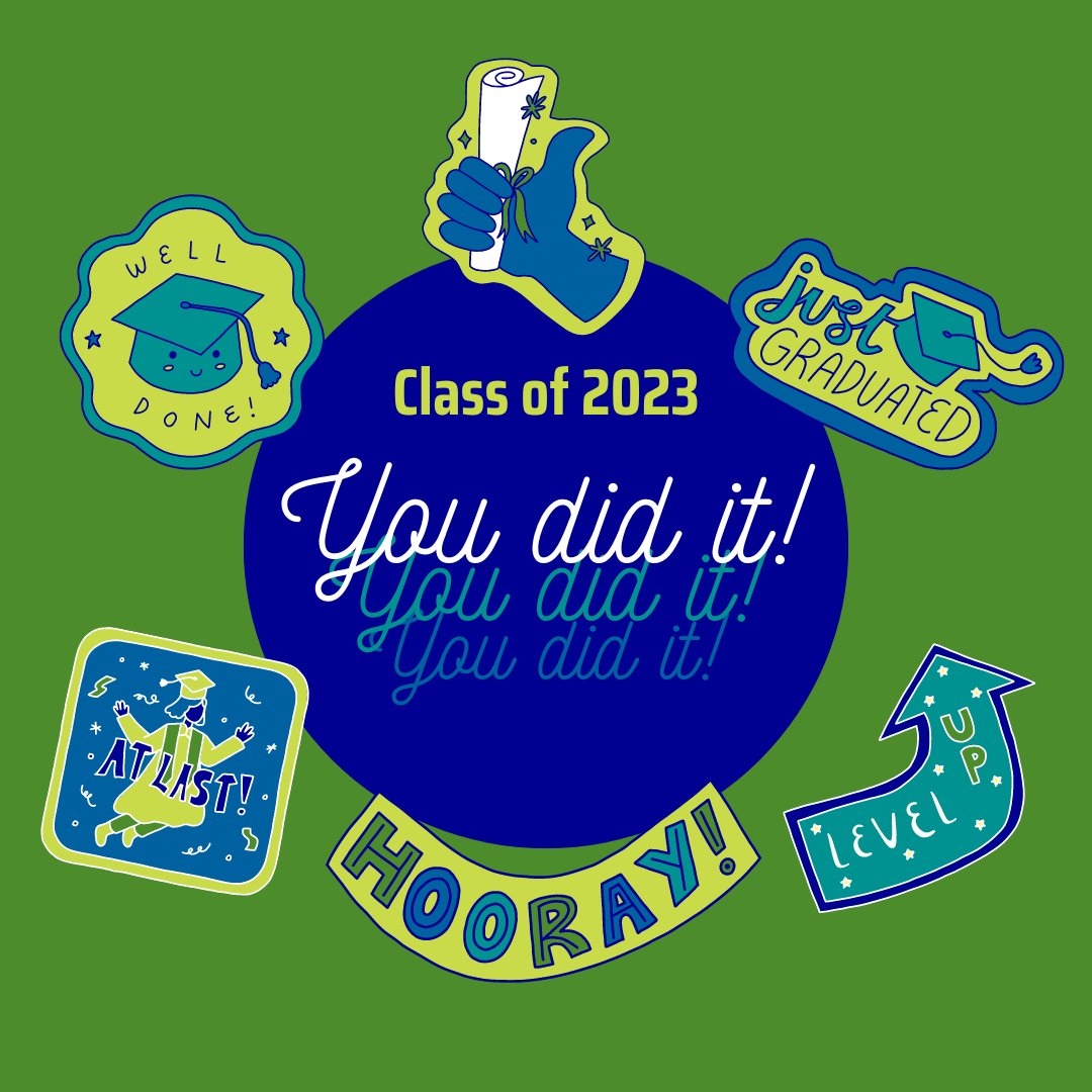 Congrats Class of 2023! Today is the last day to be entered in a raffle for a free diploma frame or a personalized brick. You should've received an email last week with more info–if not, be sure to update your contact info to ensure you stay in touch! All links are in our bio :)