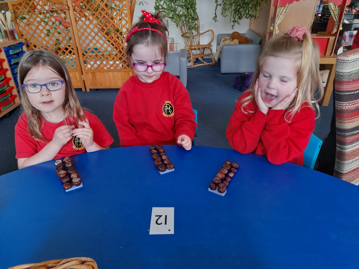 Fun learning using conkers and Numicon to better our understanding of teens numbers! @ratho_primary