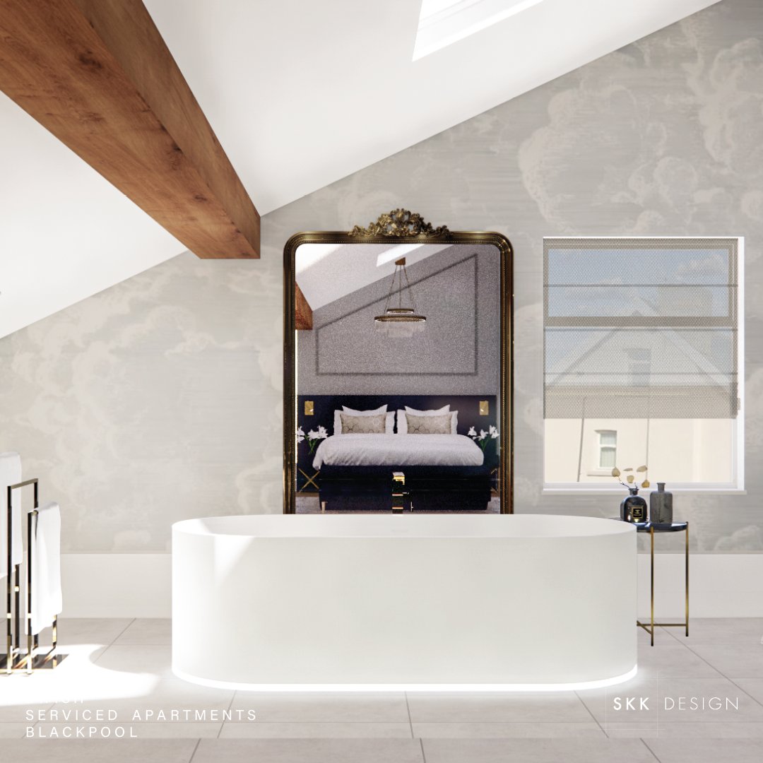 senkenkendesign's tweet photo. Introducing our newest client Swish, providing four fabulous boutique serviced apartments in the heart of Blackpool.

This is the first of four - the ‘Royal Enclosure’, an elegant, Parisian style luxurious apartment which we’ve combined with original features.
Opening soon… https://t.co/MjqeIekeO6