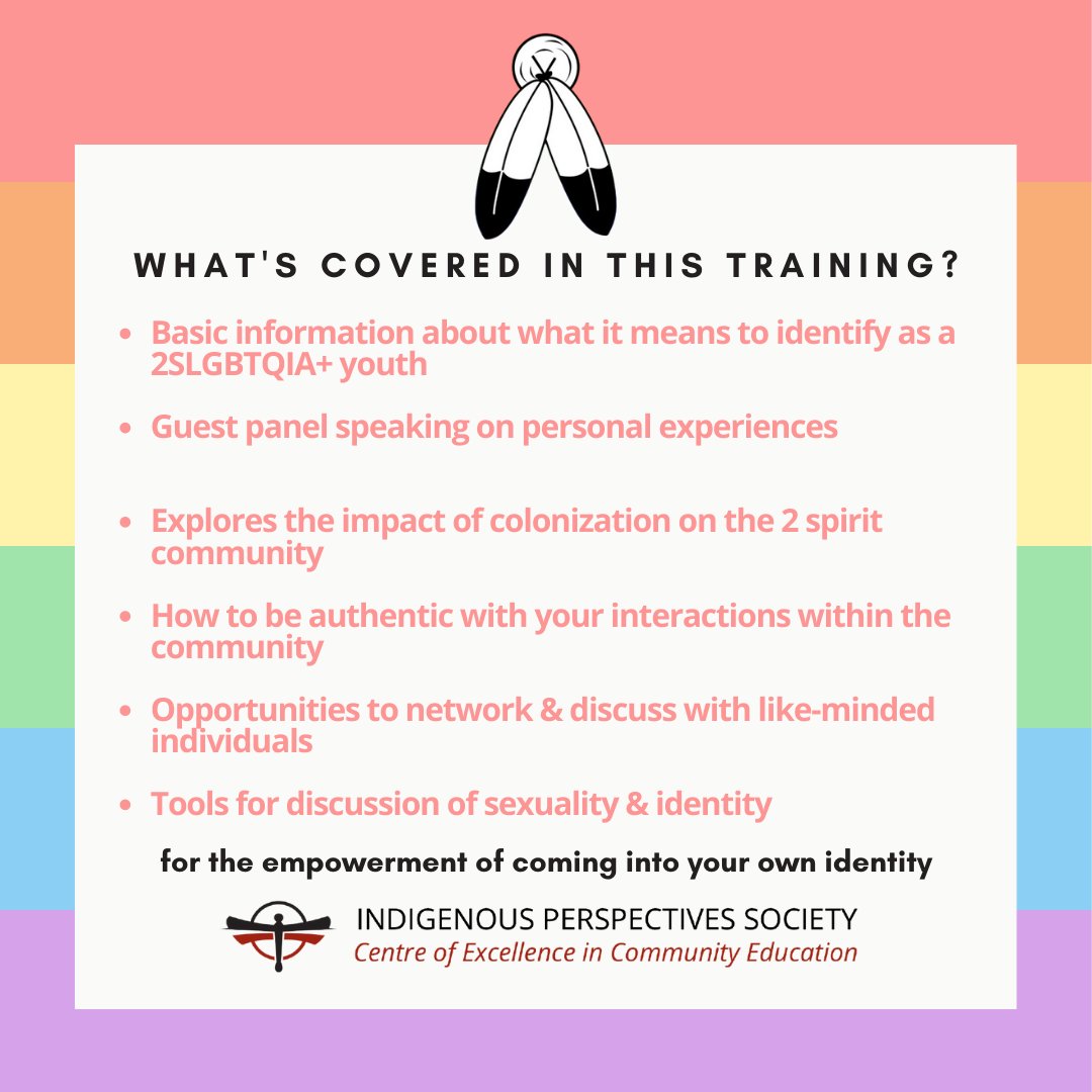 REGISTER HERE: ipsociety.ca/training/commu…

This unique culturally grounded training incorporates classroom learning activities with a discussion circle of community circle members and relations, cultural leaders and youth.

#YYJ #VictoriaBC #LGBTQ #CommunityEducation #Decolonization