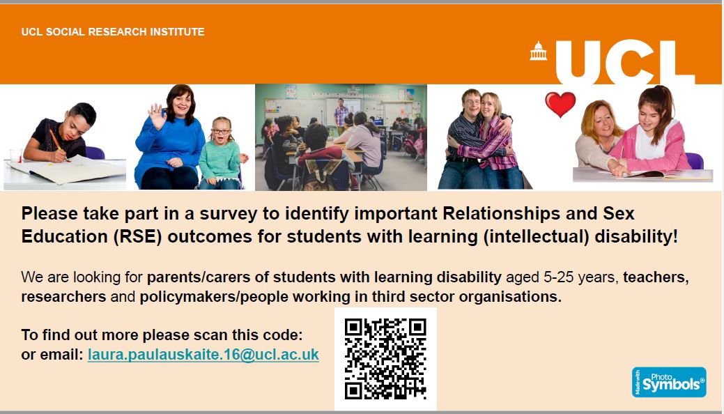 SupportedLoving's tweet image. Help Laura Paulauskaite a PhD researcher  looking for parents of students with learning disability aged 5-25 years, teachers, and researchers to take part in a survey to identify important Relationships and Sex Education (RSE) outcomes for students with learning disability!
