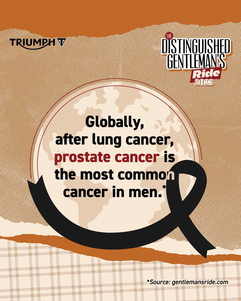IndiaTriumph's tweet photo. There's a lesser-known type of cancer that affects men almost as much as Lung Cancer. Do you know what it is?

You're not in this ride alone.

#DGR2023 #DGRIndia2023 #TriumphDGR #NotRidingSolo #GentlemansRide https://t.co/Xl8GFaq8Uu