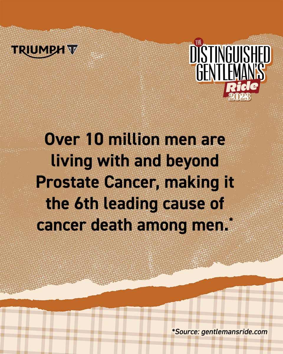IndiaTriumph's tweet photo. There's a lesser-known type of cancer that affects men almost as much as Lung Cancer. Do you know what it is?

You're not in this ride alone.

#DGR2023 #DGRIndia2023 #TriumphDGR #NotRidingSolo #GentlemansRide https://t.co/Xl8GFaq8Uu