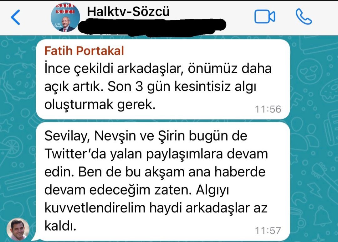 İyice çamurlaştılar…

İğrençleştiler!

Fatih Portakal dışında adı geçen Nevşin’in ya da Şirin Payzın’ın telefonları bile yok rehberimde. 

Photoshop ile hazırladıkları görselle, “Algı ekibi kurduğumuzu” söyleyerek algı yapmaya çalışıyorlar. 

Allah sizi bildiği gibi yapsın!

Ne