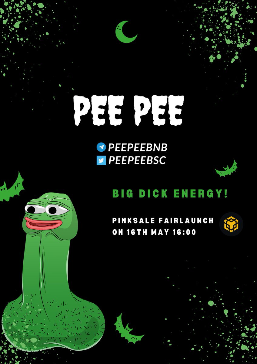peepeebsc's tweet photo. 🚀🍆 Get ready! The Pee Pee fair launch is happening on Tuesday, May 16th at 4pm. 

Join us at @pinkecosystem  for an unforgettable journey of BIG DICK ENERGY gains! 

https://t.co/vj79SA5GC8

Don't miss out on this epic event! 🌐💥 

#PeePee #FairLaunch #BigDickEnergy https://t.co/RDq8NtpBjt