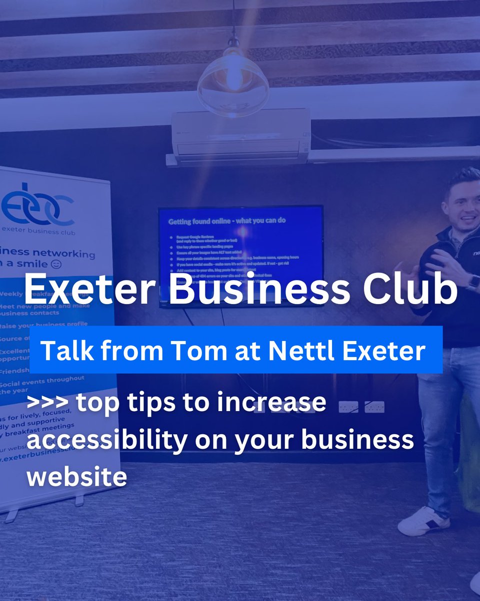 ExeterBizClub's tweet image. Anther excellent @ExeterBizClub Friday morning networking, with a talk from Tom at @NettlExeter learning about #websiteaccessibility and #seo Plus fab coffee ☕️ Come along next week, we can’t wait to meet you 

#exeternetworking #exeterbusiness