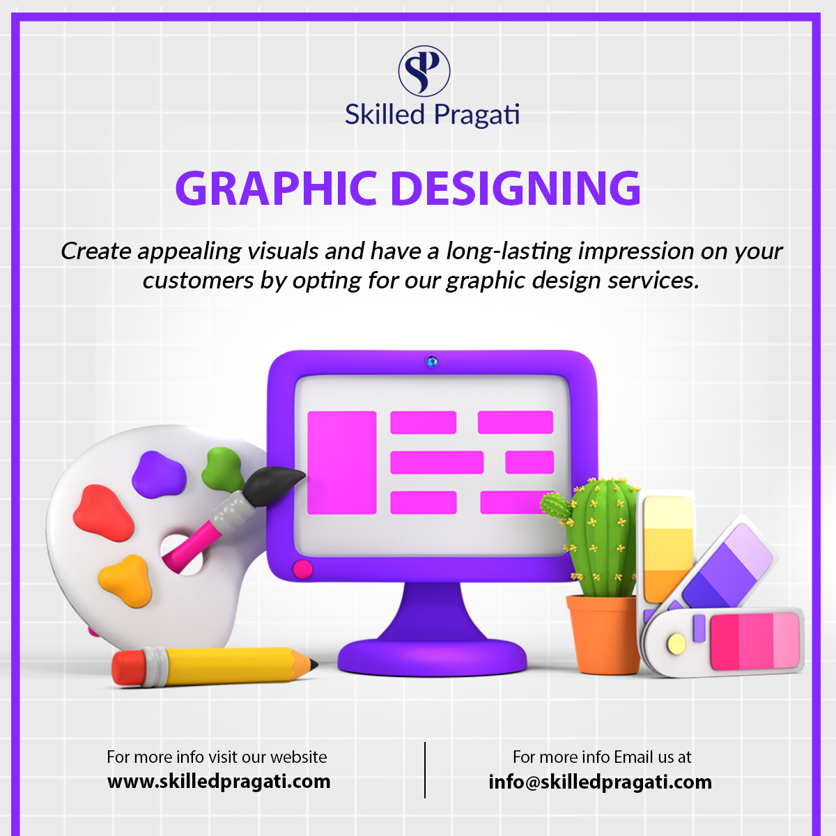 Design is the intermediary between information and understanding.

Website: skilledpragati.com
Email: Info@skilledpragati.com
Phone:- +1 (713) 955-7268

#GraphicDesign #designers #Webdesign #emailus