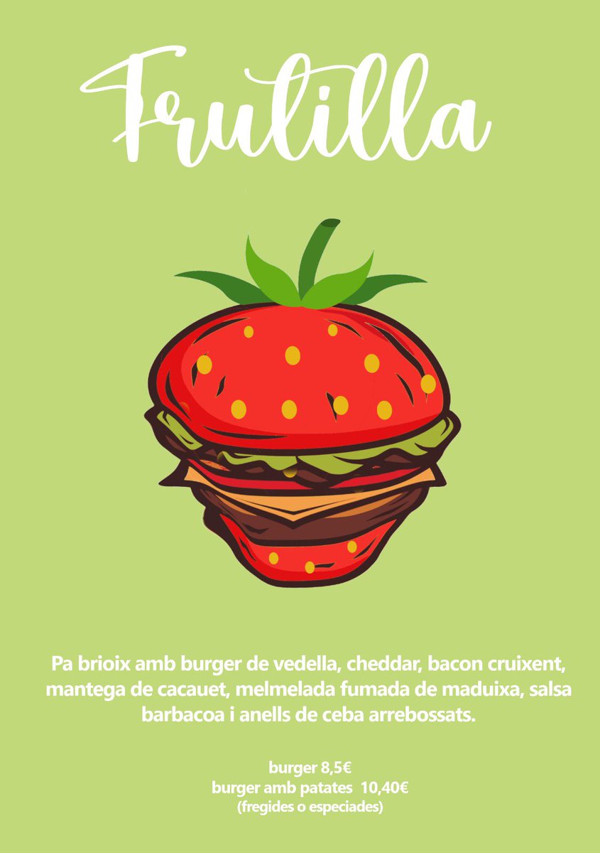 Aquesta és la burguer que tenim aquest mes de maig #burgerdelmes