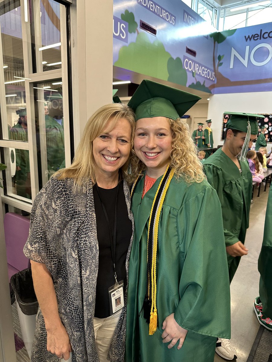 Mrs. Millinder and her Staley graduate! 💚🖤