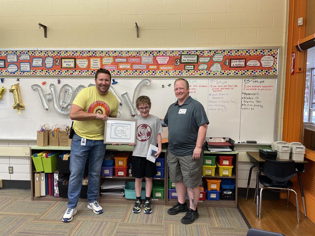Huge shoutout to this very bright <a href="/WilsonHillElem/">Wilson Hill Elem</a> #WhiteTiger who placed 1st in the nation in the Continental Math League grade 4! #ItsWorthit